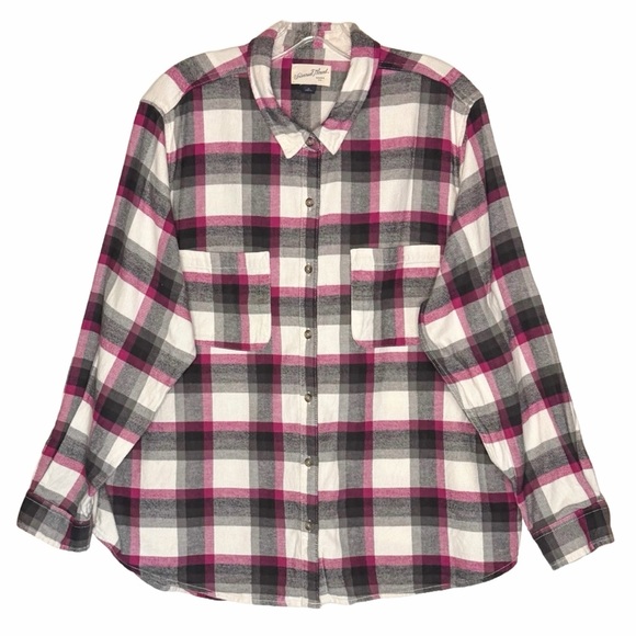 Universal Thread Flannel Long Sleeve Button Front Shirt - Picture 7 of 7